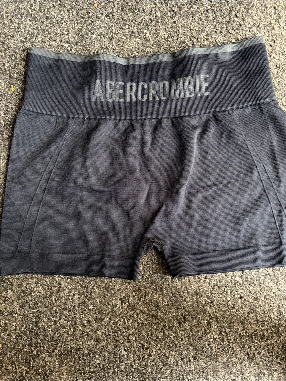 Abercrombie & Fitch Black Seamless High-Waist Bike Shorts
